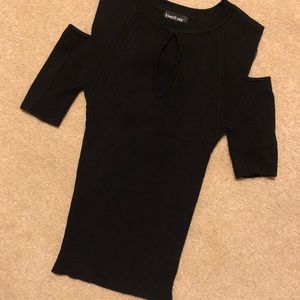 Brand new, never worn, black coat sleeve, Bebe sweater